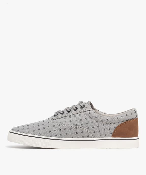 Tennis en toile à motifs fermeture lacets homme - Urban Steps vue4 - URBAN STEPS GEMO FOR GOOD - GEMO