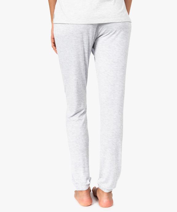 Bas de pyjama femme fluide avec taille élastiquée vue3 - GEMO(HOMWR FEM) - GEMO