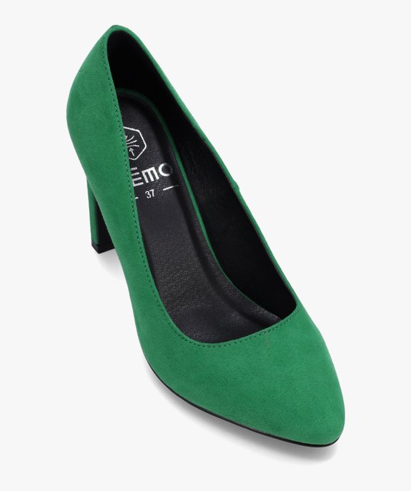Escarpins femme à talon fin et dessus en suédine unie vue5 - GEMO(URBAIN) - GEMO