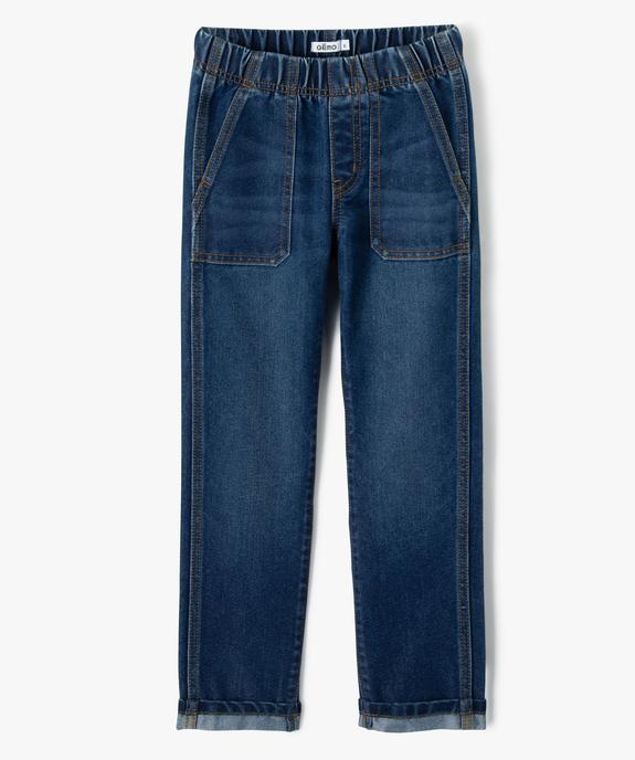 Jean Regular avec ceinture élastique garçon vue2 - GEMO 4G GARCON - GEMO