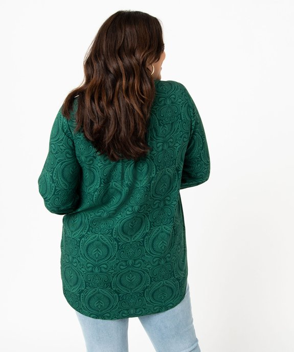 Chemise à manches longues imprimée femme grande taille vue3 - GEMO 4G GT - GEMO