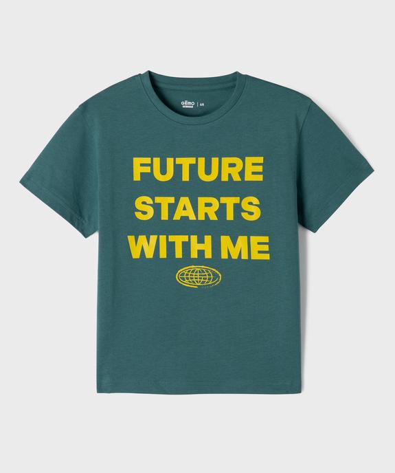 Tee-shirt manches courtes avec inscription sur l’avant garçon vue1 - GEMO 4G GARCON - GEMO