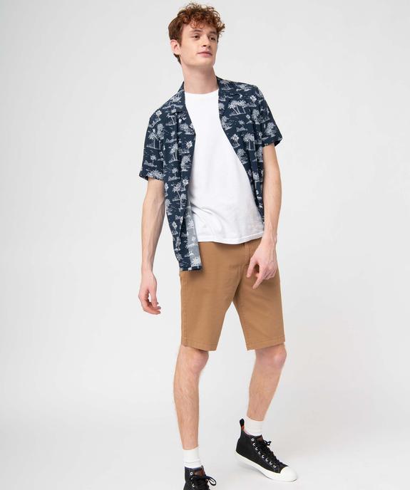 Bermuda coupe chino en toile stretch homme vue5 - GEMO 4G HOMME - GEMO