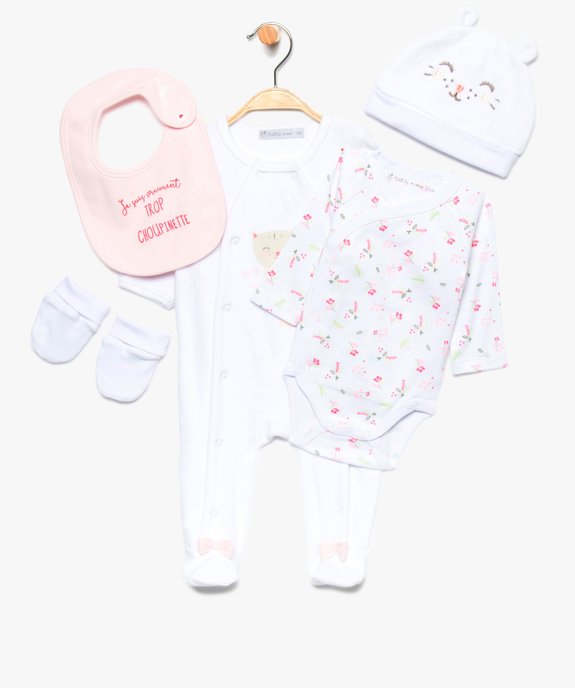 Kit naissance pour bébé fille (5 pièces) vue1 - GEMO(BB COUCHE) - GEMO