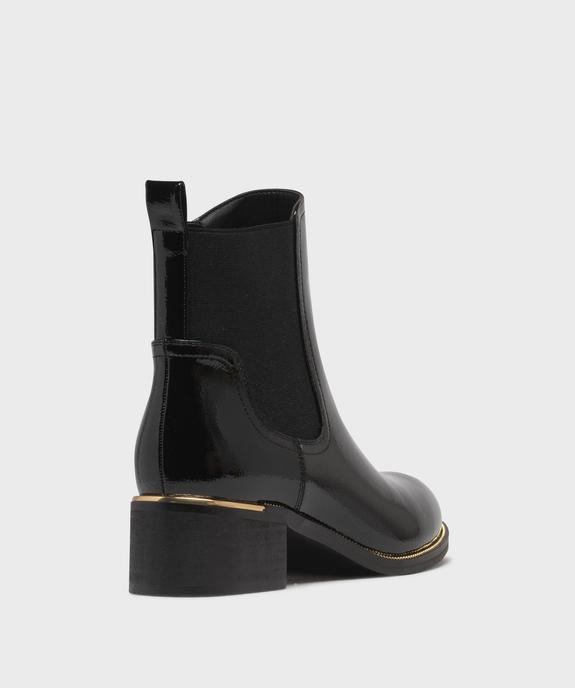 Boots vernis avec élastique sur la tige femme - Valentina Baldano vue4 - VALENTINA BALDA - GEMO