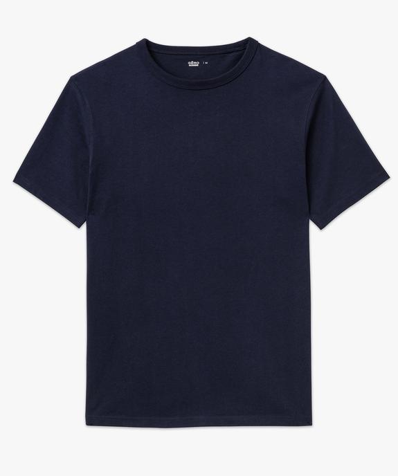 Tee-shirt à manches courtes uni homme vue4 - GEMO 4G HOMME - GEMO