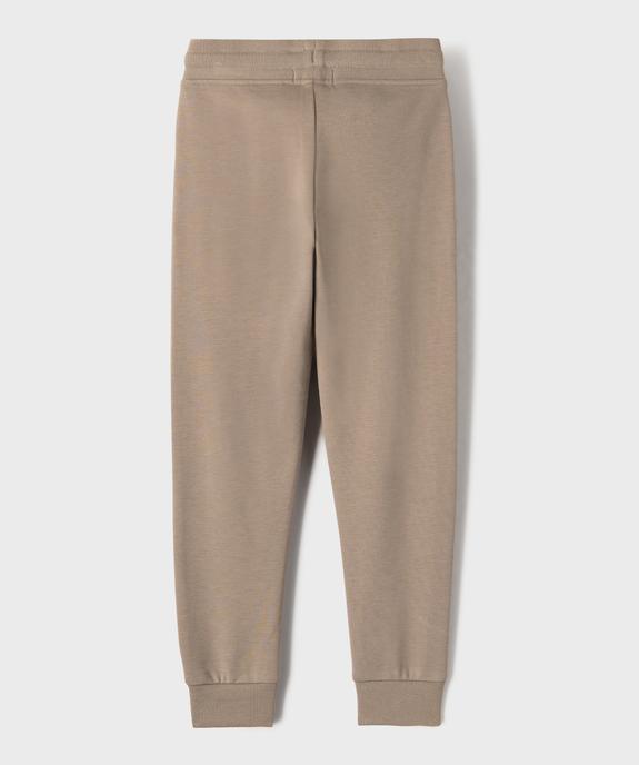 Pantalon de jogging molletonné avec ceinture ajustable garçon vue3 - GEMO 4G GARCON - GEMO