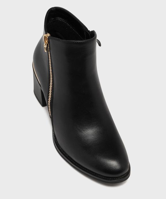 Boots à talon avec zip décoratif femme - Valentina Baldano vue5 - GEMO(URBAIN) - GEMO