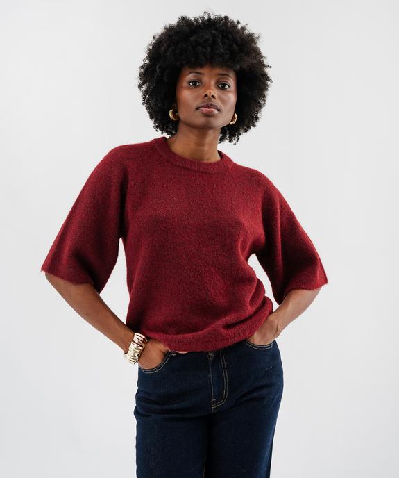 Pull manches courtes ample et douillet femme vue1 - GEMO(FEMME PAP) - GEMO