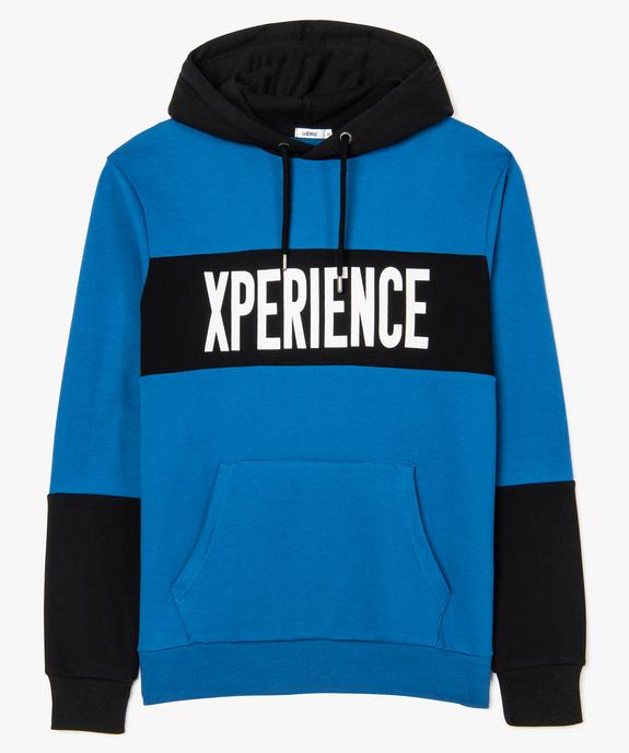 Sweat homme bicolore à capuche   vue4 - GEMO (HOMME) - GEMO