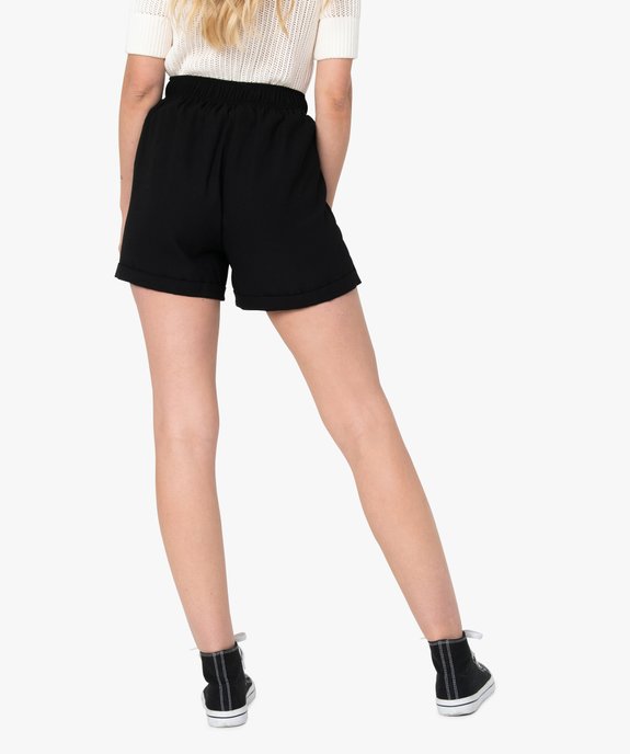 Short femme fluide taille haute vue3 - GEMO(FEMME PAP) - GEMO