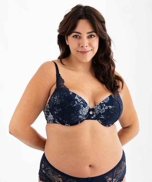 Soutien-gorge emboitant à armatures en dentelle femme grande taille vue1 - GEMO(HOMWR FEM) - GEMO