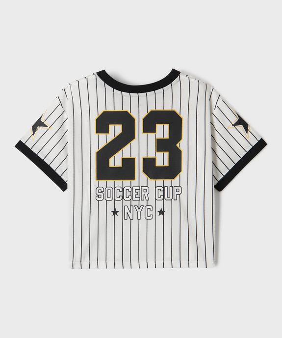 Tee-shirt de sport court à manches courtes fille vue3 - GEMO (ENFANT) - GEMO