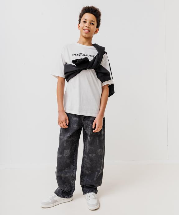 Tee-shirt manches courtes à message garçon vue6 - GEMO 4G GARCON - GEMO