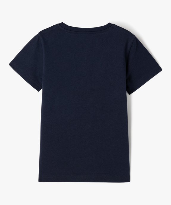 Tee-shirt manches courtes avec motif lion garçon vue3 - GEMO (ENFANT) - GEMO