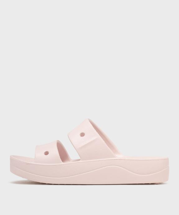 Mules de piscine femme à double brides et semelle plateforme - Crocs vue3 - CROCS - GEMO