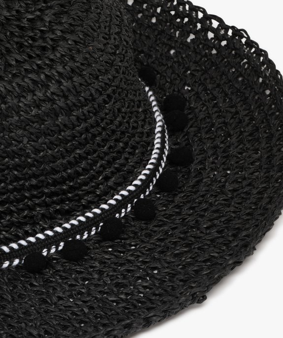 Chapeau en paille forme capeline femme vue4 - GEMO (ACCESS) - GEMO