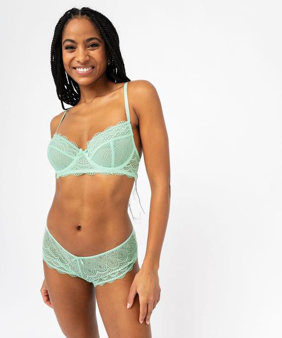 Shorty en dentelle et tulle femme (lot de 2) vue3 - GEMO(HOMWR FEM) - GEMO