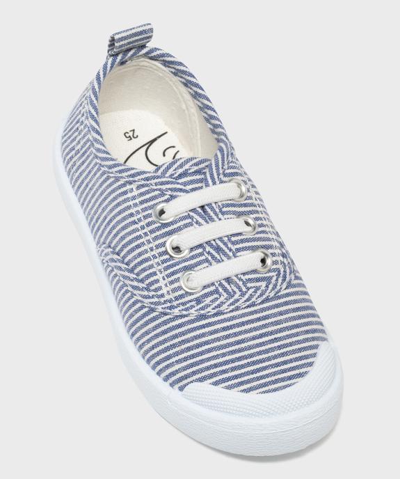 Tennis en toile à lacets élastiques garçon - 5 Miles vue5 - 5 MILES GEMO FOR GOOD - GEMO