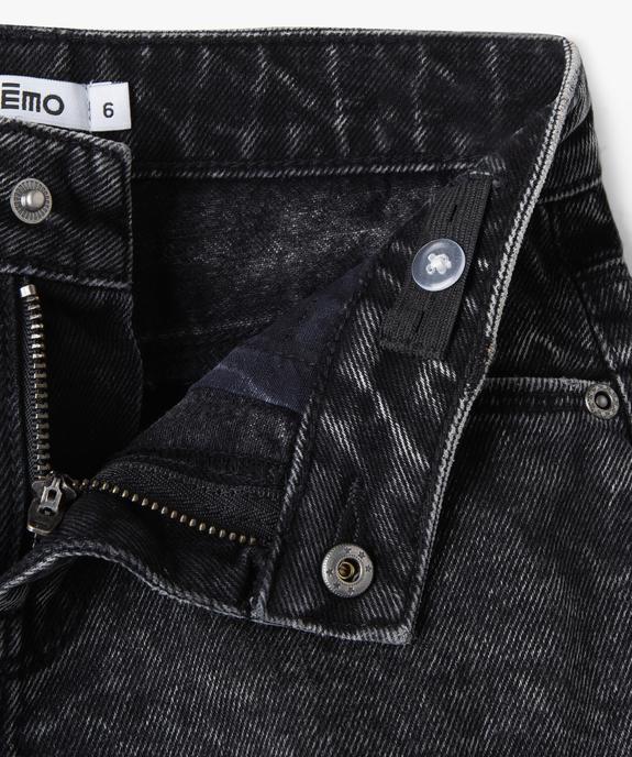 Short en jean délavé à franges fille vue2 - GEMO 4G FILLE - GEMO