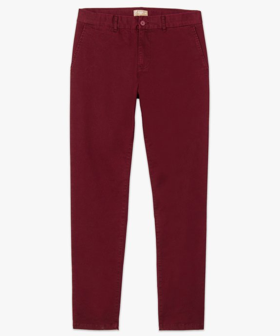 Pantalon homme chino coupe slim vue4 - GEMO (HOMME) - GEMO