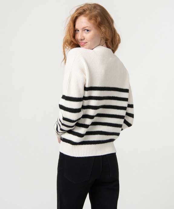 Gilet femme à rayures - LuluCastagnette vue4 - LULUCASTAGNETTE - GEMO