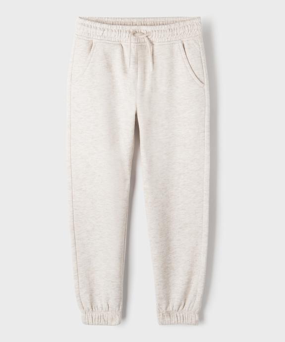 Pantalon de jogging avec taille ajustable fille vue1 - GEMO 4G FILLE - GEMO