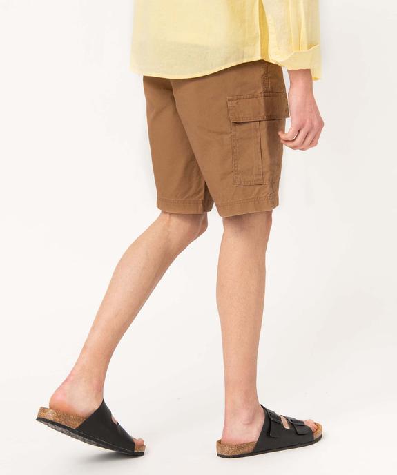 Bermuda cargo en toile homme vue5 - GEMO 4G HOMME - GEMO