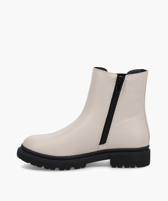 Chelsea boots fille sur semelle crantée vue3 - GEMO (ENFANT) - GEMO