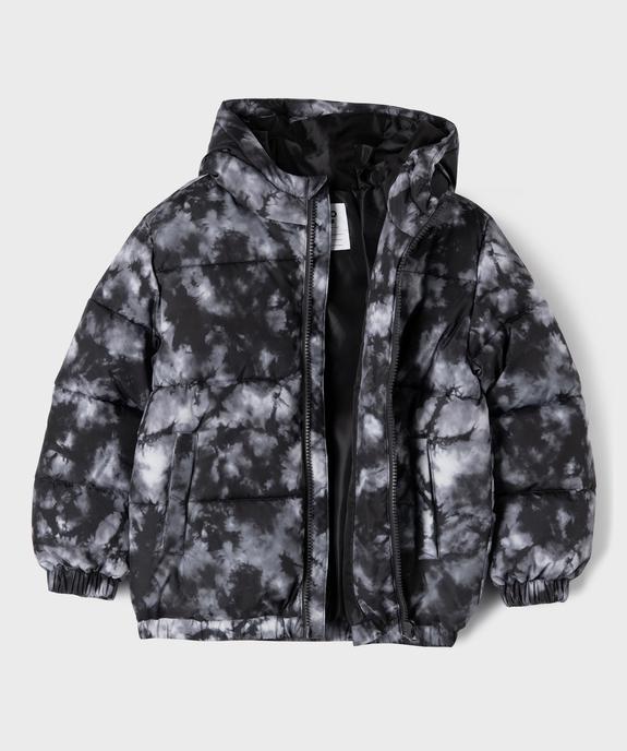 Doudoune à capuche en matière déperlante tie-and-dye garçon vue2 - GEMO 4G GARCON - GEMO