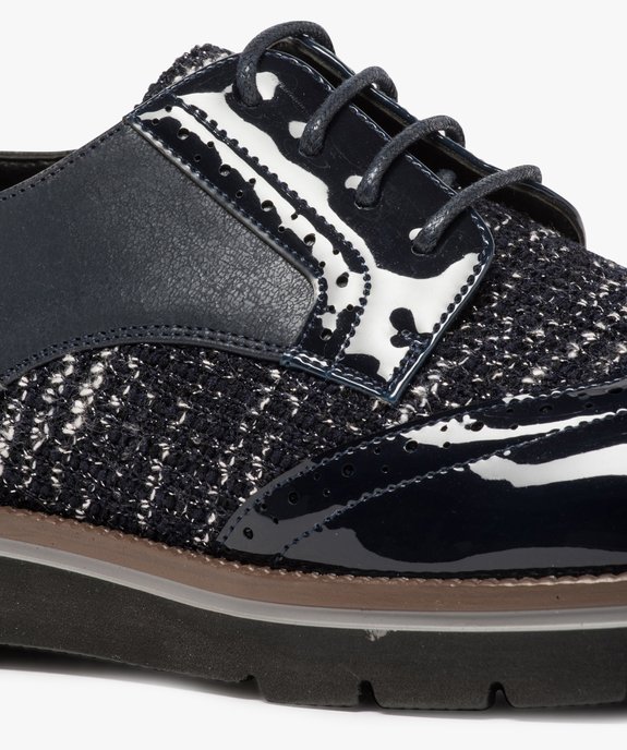Derbies femme vernis et pailletés vue6 - GEMO (CASUAL) - GEMO