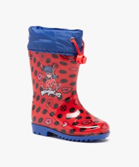 Bottes de pluie fille à col ajustable - Miraculous vue2 - MIRACULOUS - GEMO