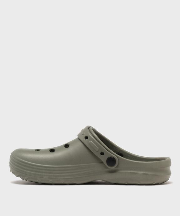 Sabots souples unis et perforés homme vue3 - GEMO (PLAGE) - GEMO