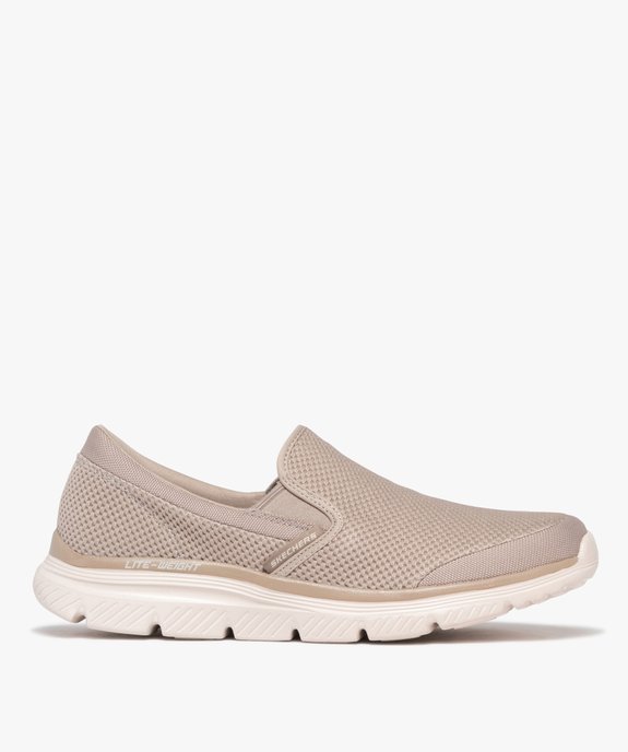 Baskets homme slip-on running en textile et à semelle épaisse - Skechers vue1 - SKECHERS - GEMO