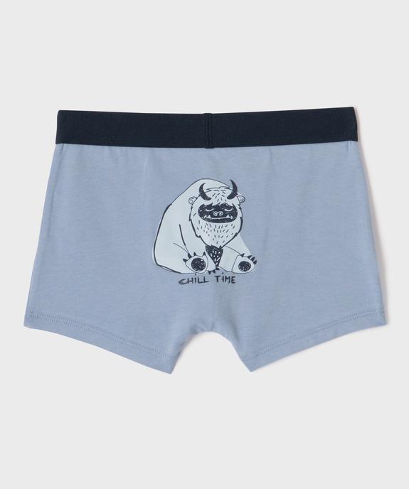 Boxers en coton stretch imprimés garçon (lot de 2) vue2 - GEMO 4G GARCON - GEMO