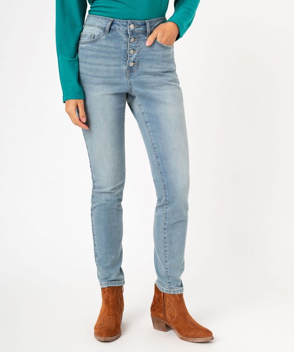 Jean Skinny extensible taille haute femme vue1 - GEMO 4G FEMME - GEMO