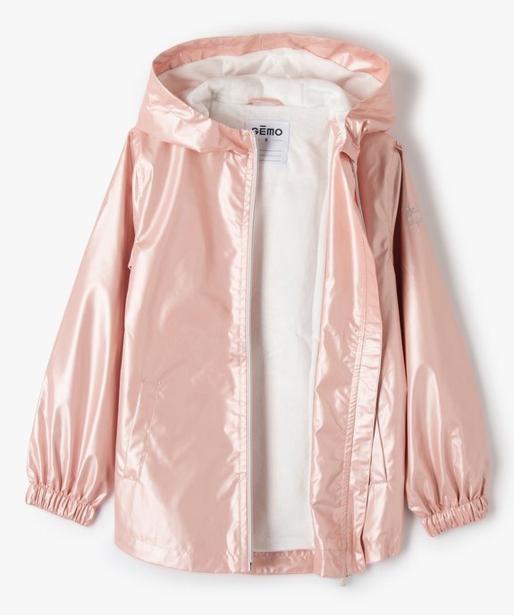 Imperméable fille à capuche irisé intérieur polaire vue2 - GEMO (ENFANT) - GEMO