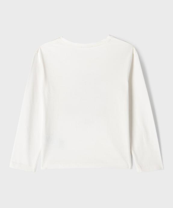 Tee-shirt manches longues en coton imprimé fille - LuluCastagnette vue3 - LULU CASTAGNETTE GEMO FOR GOOD - GEMO