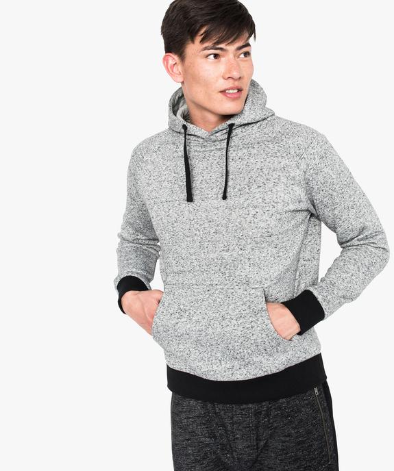 Sweat homme à capuche surpiqué aux épaules vue1 - GEMO (HOMME) - GEMO