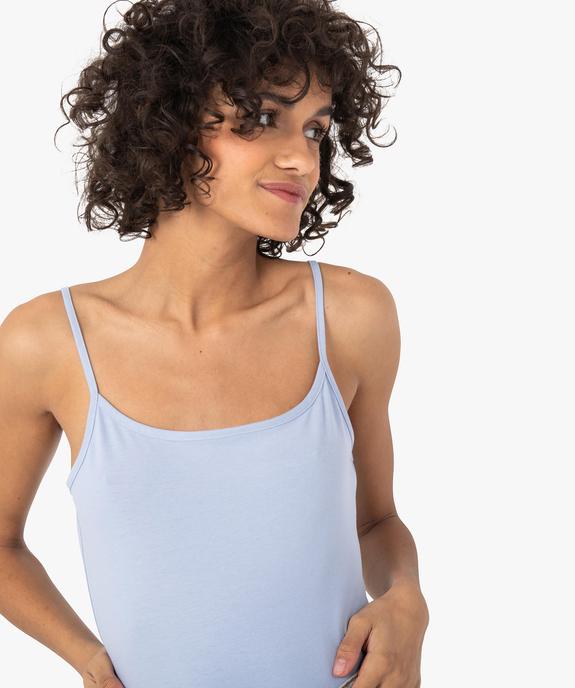 Débardeur uni à fines bretelles femme vue5 - GEMO (MAILLE) - GEMO