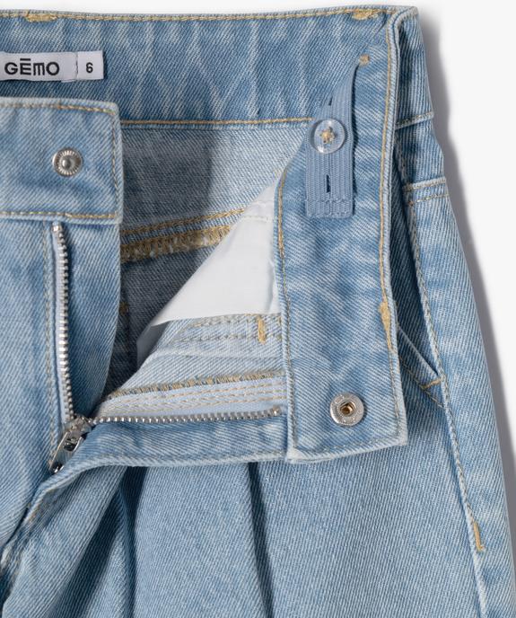 Short en jean ample en coton fille vue3 - GEMO (ENFANT) - GEMO