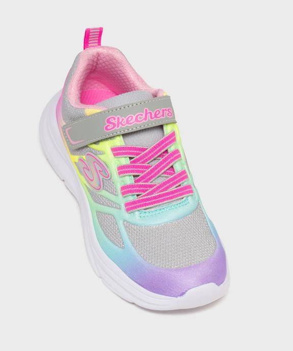 Baskets running en mesh fluo fille - Skechers  vue5 - SKECHERS - GEMO