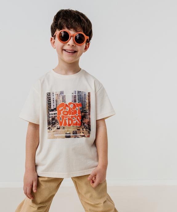 Tee-shirt manches courtes motif urbain garçon vue2 - GEMO 4G GARCON - GEMO