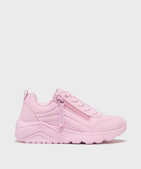 Baskets basses et légères à épaisse semelle et zip fille - Skechers vue1 - SKECHERS - GEMO
