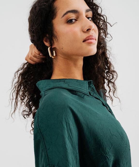Chemise en satin froissé femme vue2 - GEMO(FEMME PAP) - GEMO