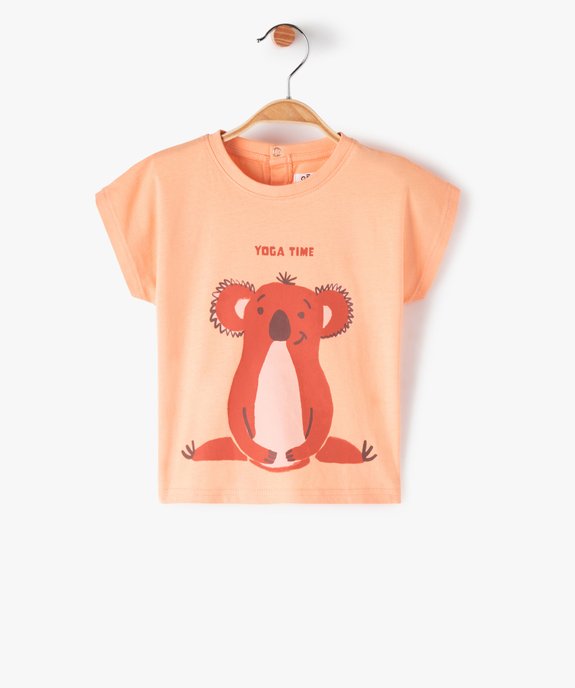 Tee-shirt bébé garçon coupe oversize à manches ultra courtes vue1 - GEMO(BEBE DEBT) - GEMO