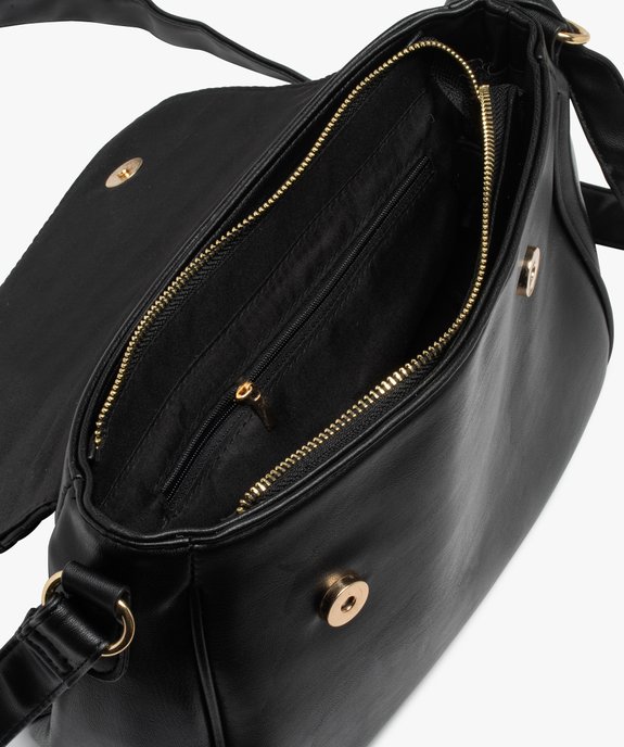 Sac femme forme cartable avec rabat matelassé vue3 - GEMO (ACCESS) - GEMO