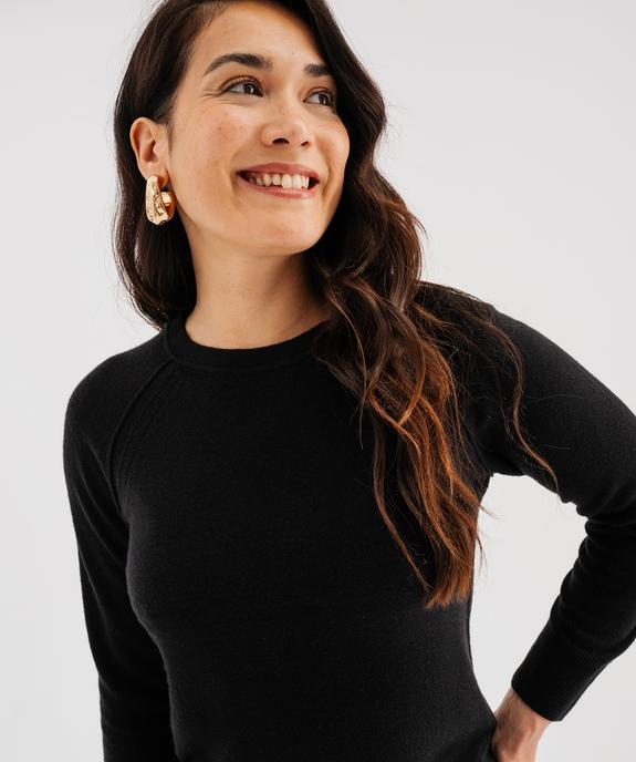 Pull col rond en maille fine femme vue2 - GEMO(FEMME PAP) - GEMO