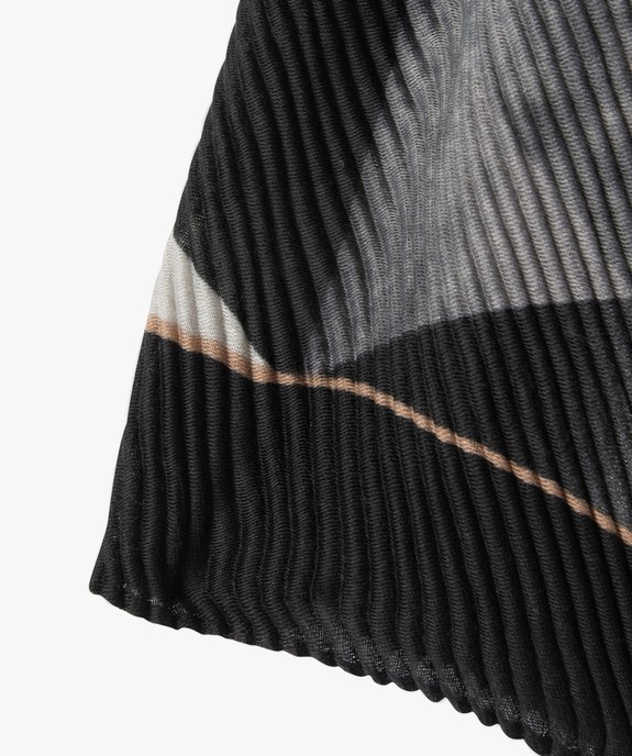 Foulard femme plissé à motif graphique vue2 - GEMO (ACCESS) - GEMO
