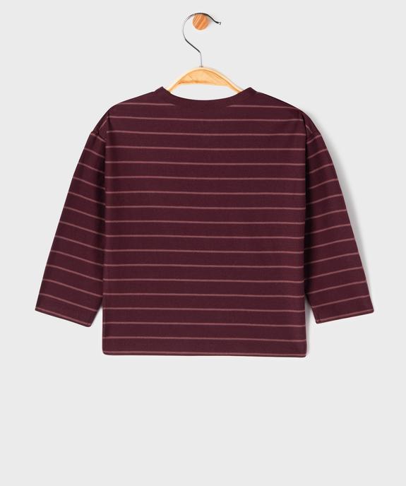Tee-shirt manches longues à rayures bébé garçon vue3 - GEMO 4G BEBE - GEMO